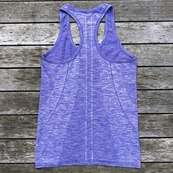 Lululemon Swiftly Tech Racerback Heathered Iris Flower Purple Lavender Size 6 - Picture 6 of 10